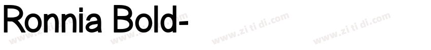 Ronnia Bold字体转换
